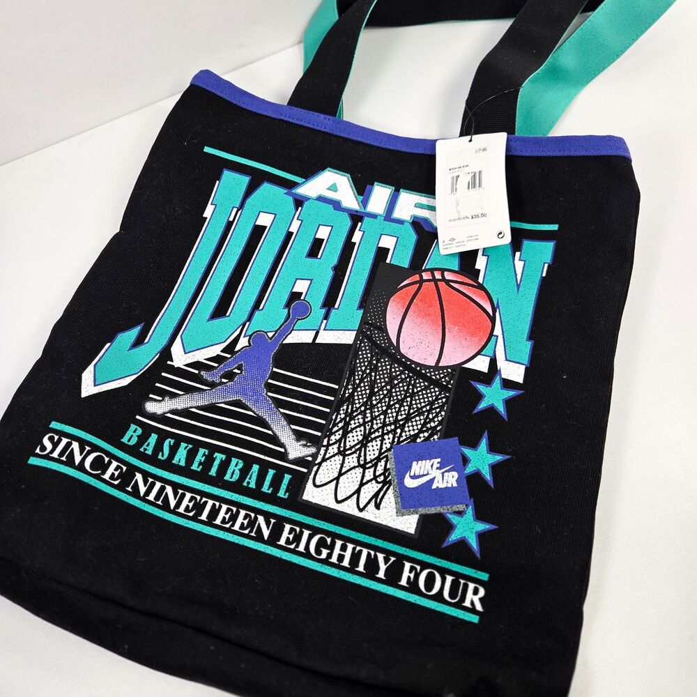 Air Jordan Vintage 84 Basketball Tote Bag Black Multi MA9168-K90